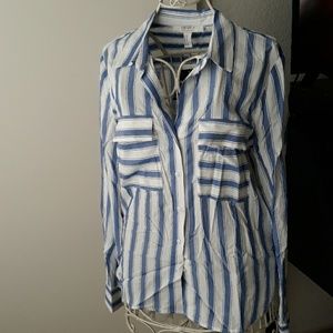 White/Blue Top by Forever 21